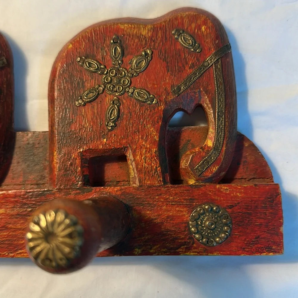 Handcrafted Elephant Wall Hook Rack